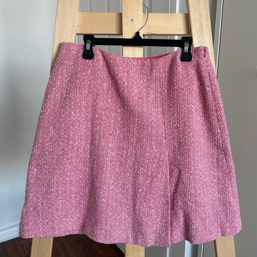 Tweeted wool mini skirt